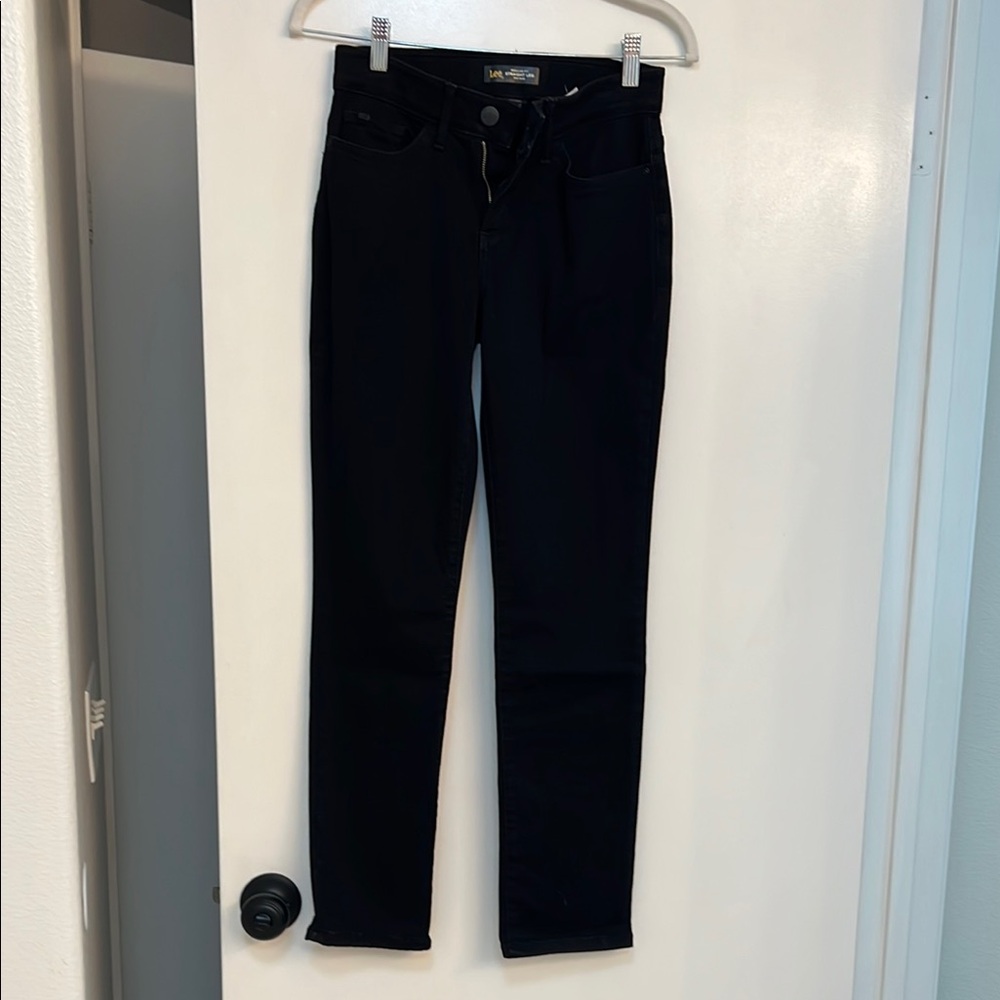 Lee Regular Fit Straight Leg Pants - Black